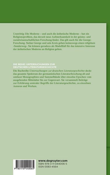 Produktbild: Stefan George und die Religion