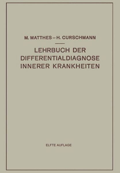 Produktbild: Lehrbuch der Differentialdiagnose Innerer Krankheiten