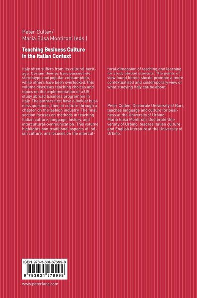 Produktbild: Teaching Business Culture in the Italian Context