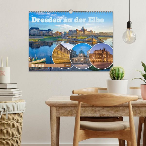 Produktbild: Dresden an der Elbe - Der Planer (Wandkalender 2026 DIN A3 quer), CALVENDO Monatskalender