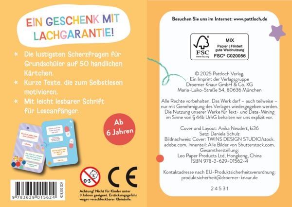 Produktbild: Kartenset: Schulkind! Die lustigsten Scherzfragen f&uuml;r Kinder