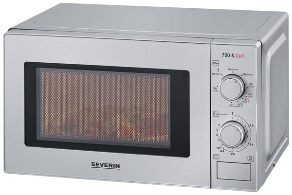 Severin MW 7900 Mikrowelle Silber 700W Grillfunktion, Timerfunktion