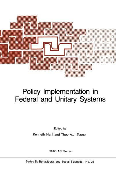 Produktbild: Policy Implementation in Federal and Unitary Systems