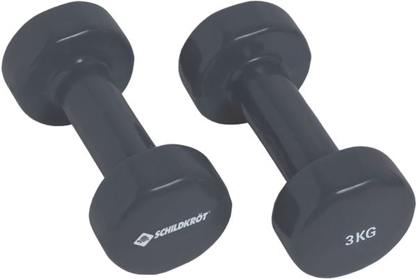 Produktbild: VINYL HANTEL Set, 2x 3,0kg (grey), in 4C-Box,