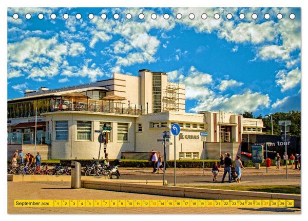 Produktbild: Seebad Warnem&uuml;nde - Sehnsuchtsort an der Ostsee (Tischkalender 2026 DIN A5 quer), CALVENDO Monatskalender