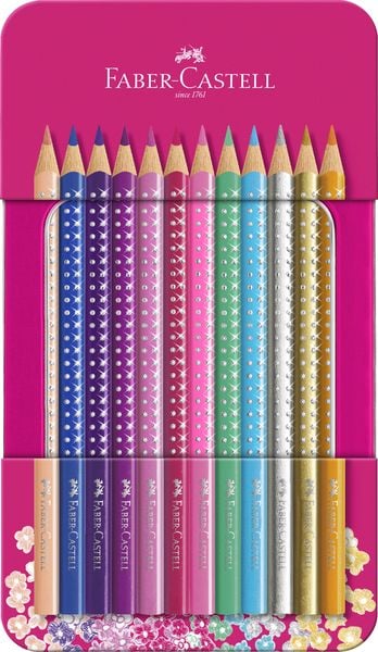 Produktbild: Faber-Castell Buntstifte Pinkes Sparkle, 12er Metalletui