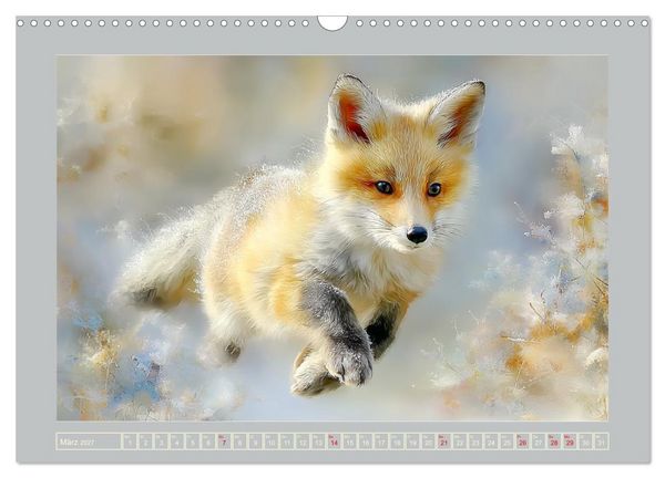 Produktbild: F&uuml;chse. Flauschiges Leuchten im Wald (Wandkalender 2027 DIN A3 quer), CALVENDO Monatskalender
