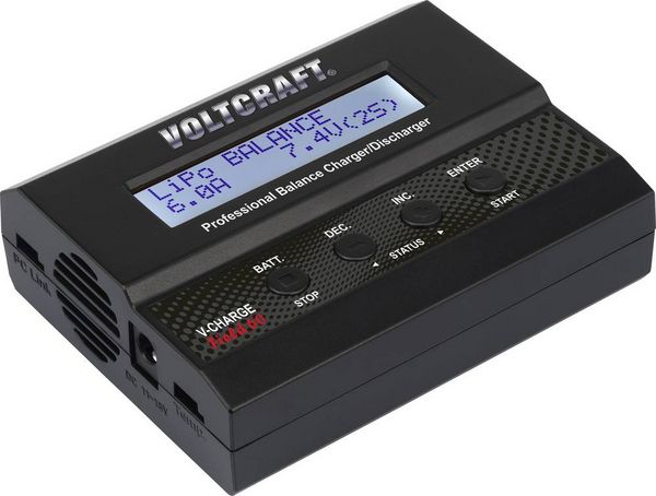 Produktbild: VOLTCRAFT V-Charge 60 DC Modellbau-Multifunktionsladeger&auml;t 12 V 6 A LiPo, LiIon, LiFePO, LiHV, NiCd, NiMH, Blei