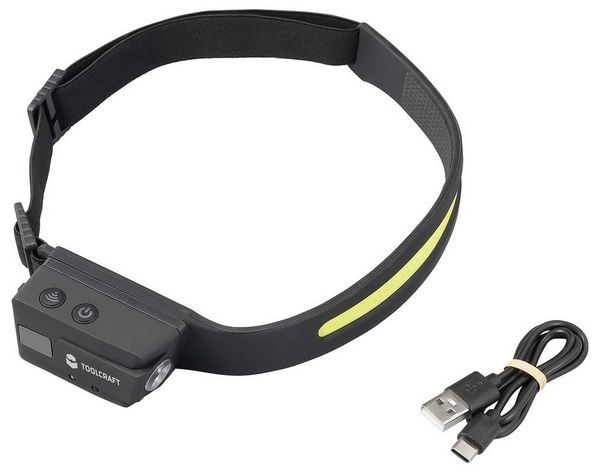 Produktbild: TOOLCRAFT COB LED Stirnlampe Li-Ionen Akkus 320lm 8h TO-10211664