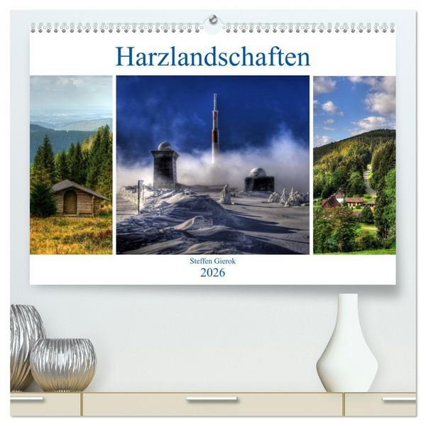 Produktbild: Harz Landschaften (hochwertiger Premium Wandkalender 2026 DIN A2 quer), Kunstdruck in Hochglanz