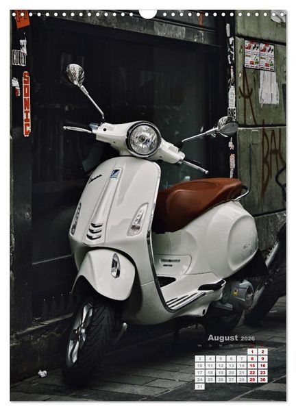 Produktbild: Die Liebe zur Vespa (Wandkalender 2026 DIN A3 hoch), CALVENDO Monatskalender