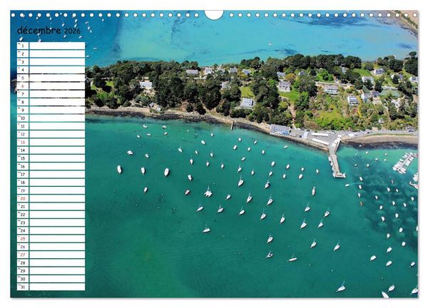 Produktbild: Le Golfe du Morbihan vu du ciel (Calendrier mural 2026 DIN A3 vertical), CALVENDO calendrier mensuel