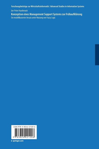 Produktbild: Konzeption eines Management Support Systems zur Fr&uuml;haufkl&auml;rung