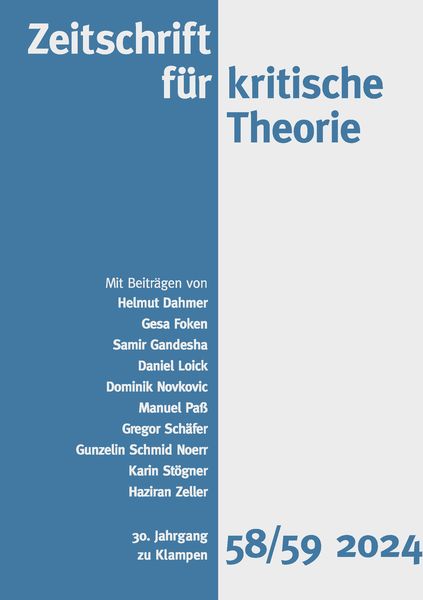Produktbild: Zeitschrift f&uuml;r kritische Theorie / Heft 58/59 (2024)