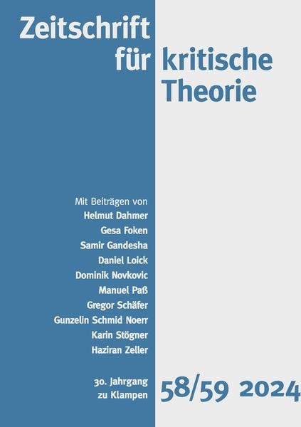 Produktbild: Zeitschrift für kritische Theorie, Heft 58/59