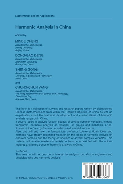 Produktbild: Harmonic Analysis in China