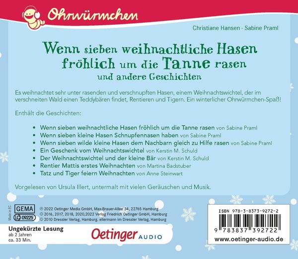 Produktbild: Wenn sieben weihnachtliche Hasen fr&ouml;hlich um die Tanne rasen und andere Geschichten