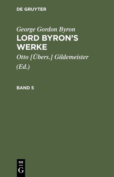 Produktbild: Lord Byron&rsquo;s Werke. Band 5
