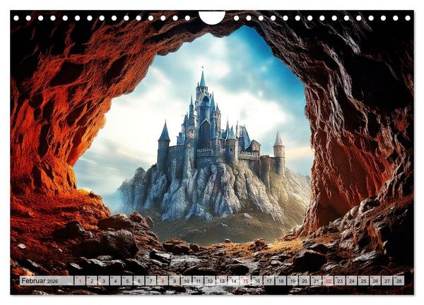 Produktbild: Romantische Ritterburgen (Wandkalender 2026 DIN A4 quer), CALVENDO Monatskalender