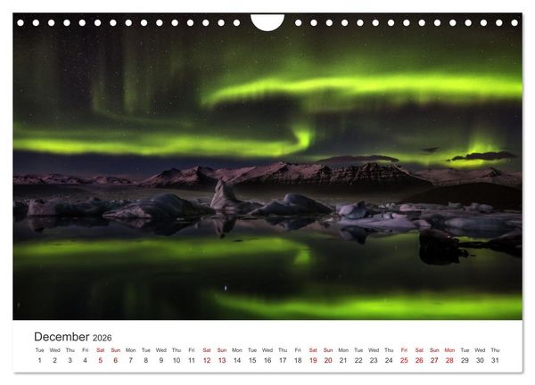 Produktbild: Iceland Aurora - Night Photography by Tony Prower (Wall Calendar 2026 DIN A4 landscape), CALVENDO 12 Month Wall Calendar
