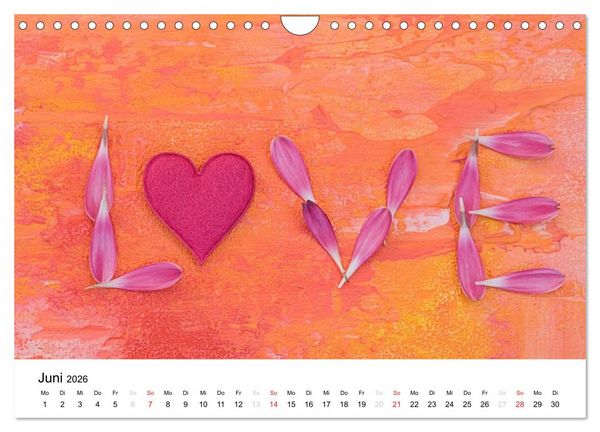 Produktbild: Mein Herz schl&auml;gt pink (Wandkalender 2026 DIN A4 quer), CALVENDO Monatskalender