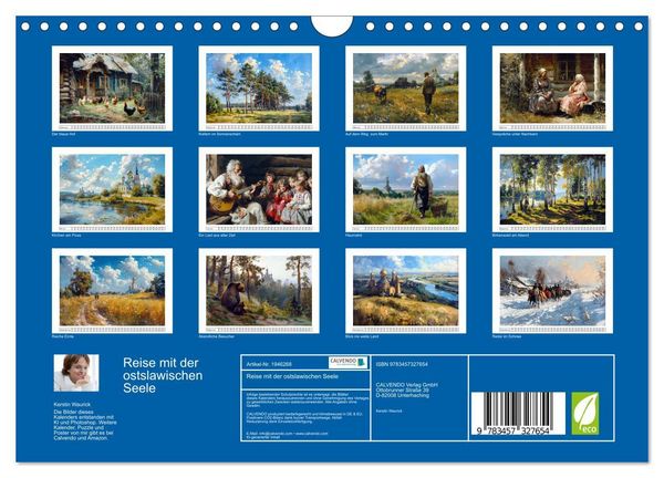 Produktbild: Reise mit der ostslawischen Seele (Wandkalender 2026 DIN A4 quer), CALVENDO Monatskalender