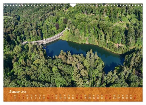 Produktbild: Talsperren der Wupper und ihrer Nebenfl&uuml;sse aus der Vogelperspektive (Wandkalender 2026 DIN A3 quer), CALVENDO Monatskalender