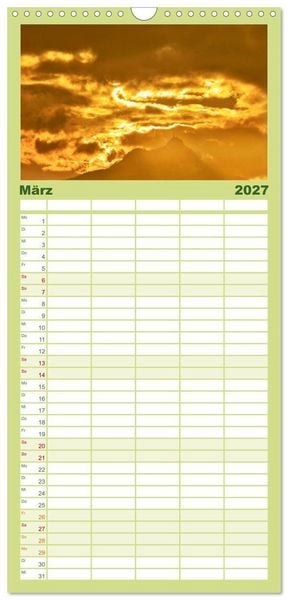 Produktbild: Familienplaner 2027 - Allg&auml;uer Alpen 2027 mit 5 Spalten (Wandkalender, 21 x 45 cm) CALVENDO