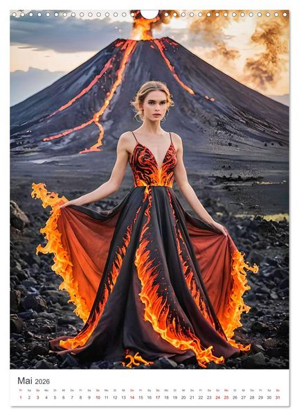 Produktbild: Elemental Elegance - Mode inspiriert von den Kr&auml;ften der Natur (Wandkalender 2026 DIN A3 hoch), CALVENDO Monatskalender