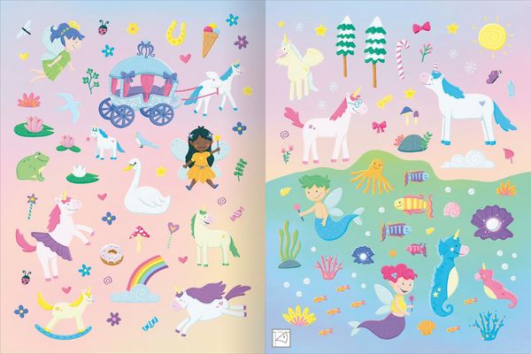 Produktbild: Mein flauschiges Stickerheft &ndash; Einh&ouml;rner