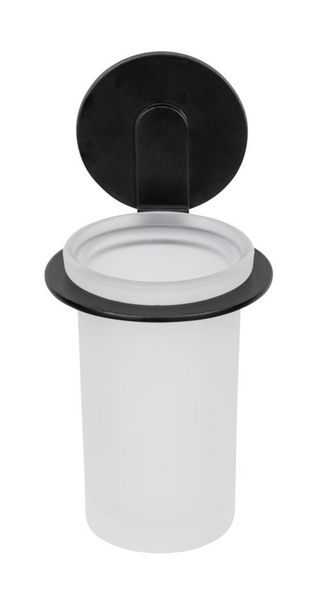 Produktbild: Turbo-Loc&reg; Zahnputzbecher Mod. Bivio Black matt, aus satiniertem Glas