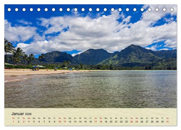 Produktbild: Hawaii - Eindr&uuml;cke von Big Island, Kauai & Oahu (Tischkalender 2026 DIN A5 quer), CALVENDO Monatskalender