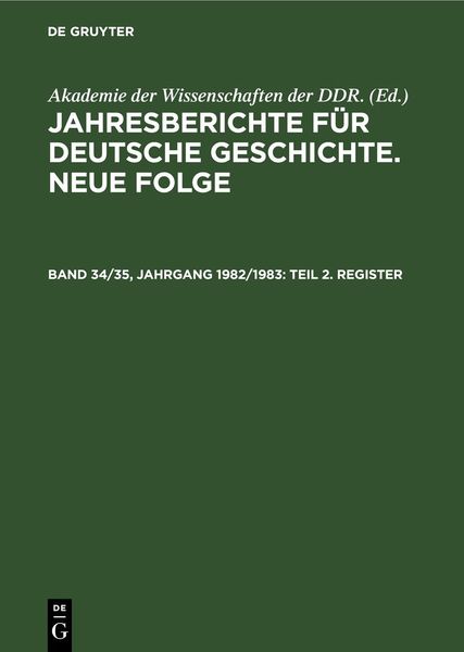 Produktbild: Teil 2. Register