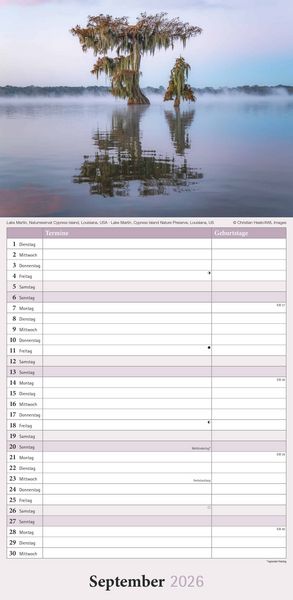 Produktbild: Emotions 2026 - Streifenplaner 22 x45 cm - mit einer Spalte für Eintragungen und einer für Geburtstage - Familienkalender - Familienplaner - Achtsamke