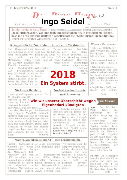 Produktbild: 2018 Ein System stirbt