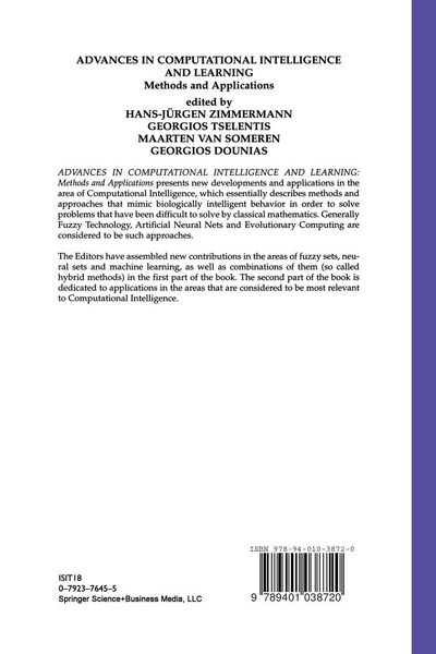 Produktbild: Advances in Computational Intelligence and Learning