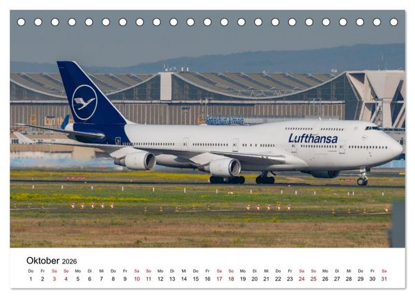Produktbild: Boeing 747 Kalender (Tischkalender 2026 DIN A5 quer), CALVENDO Monatskalender