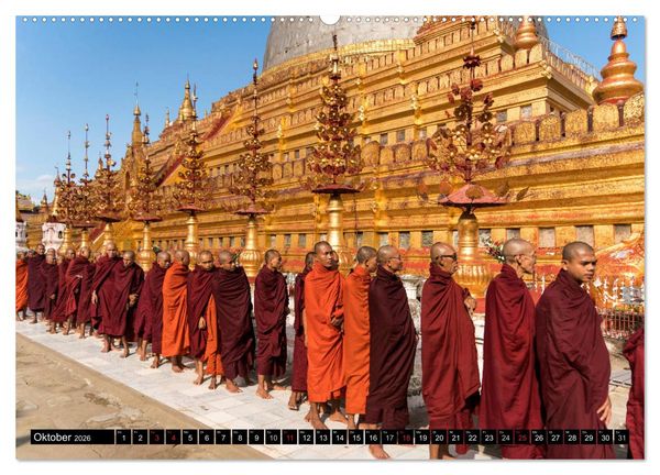 Produktbild: Myanmar - Burma (Wandkalender 2026 DIN A2 quer), CALVENDO Monatskalender