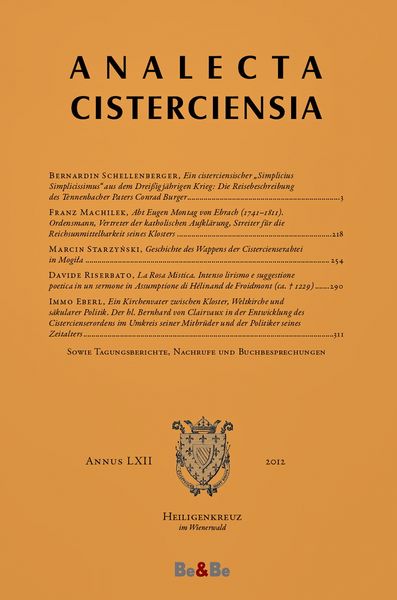 Produktbild: Analecta Cisterciensia 62 (2012)