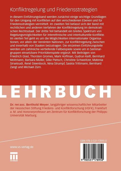 Produktbild: Konfliktregelung und Friedensstrategien