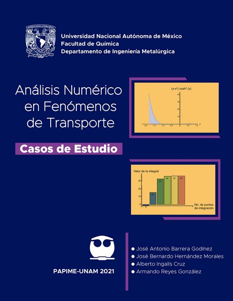 Produktbild: An&aacute;lisis num&eacute;rico en fen&oacute;menos de transporte. Casos de estudio