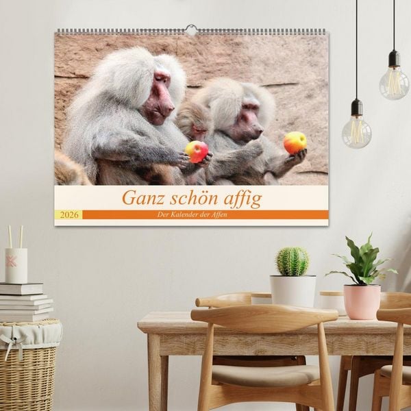Produktbild: Ganz sch&ouml;n affig - Der Kalender der Affen (Wandkalender 2026 DIN A2 quer), CALVENDO Monatskalender