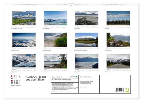 Produktbild: ALASKA - Bilder aus dem S&uuml;den (Wandkalender 2026 DIN A2 quer), CALVENDO Monatskalender