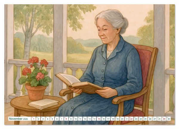 Produktbild: Selma Lagerl&ouml;f (hochwertiger Premium Wandkalender 2026 DIN A2 quer), Kunstdruck in Hochglanz