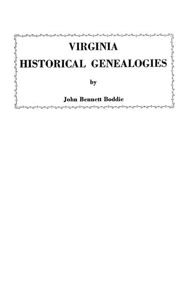 Produktbild: Virginia Historical Genealogies