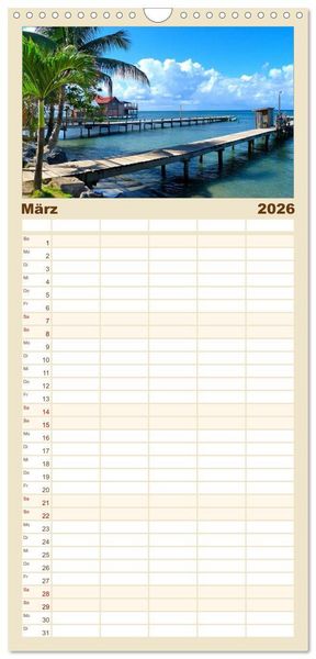 Produktbild: Familienplaner 2026 - Urlaubstr&auml;ume mit 5 Spalten (Wandkalender, 21 x 45 cm) CALVENDO