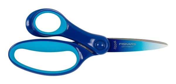 Produktbild: Edding Fiskars Gro&szlig;e Kinderschere ab 8 Jahre, 15 cm Ombre blau, Linksh&auml;nder