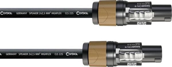 Produktbild: Cordial Lautsprecher Kabel [1x Typ SPK-Stecker - 1x Typ SPK-Stecker] 2 x 2.5 mm&sup2; 5.00 m Schwarz