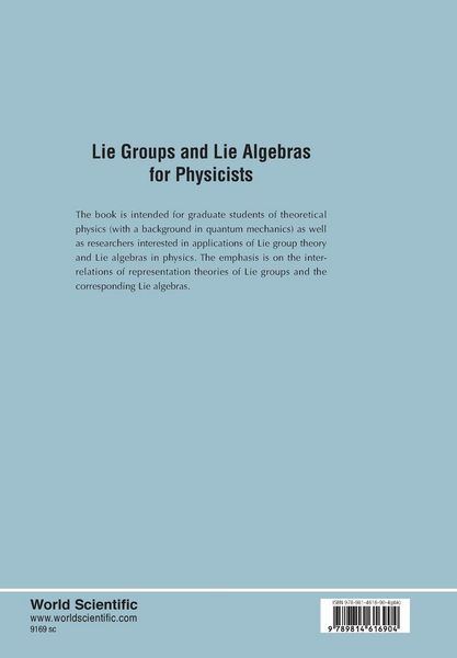 Produktbild: Lie Groups and Lie Algebras For Physicists