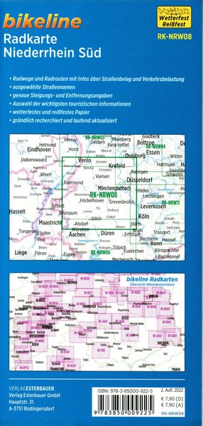 Produktbild: Radkarte Niederrhein S&uuml;d (RK-NRW08)